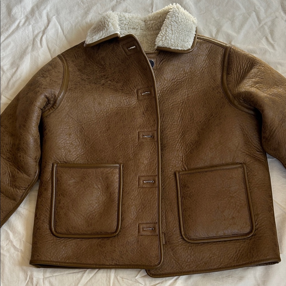 American Eagle Reversible Brown Shearling Jacket